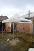 *Three E-Zup Commercial Folding Gazebo with Sides and Display Stands