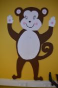 *Hand Painted Plywood Monkey