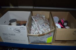 *Two Boxes Containing Approximately 50 Rolls of Diabolo String and a Box of Evolution Weight Kits