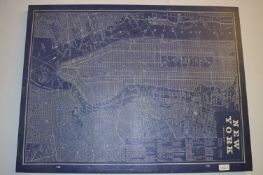 Print on Canvas New York Street Plan