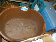 Two Plastic Pet Beds