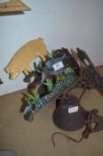 Two Wall Mounted Brackets; Bells Pigs and Ducks