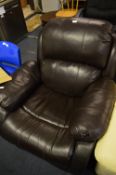 Leather Manual Reclining Armchair