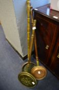 One Brass and Two Copper Bedpans