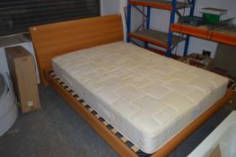 King Size Bed in Light Cherry Finish