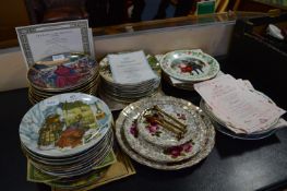 Collection of Decorative Wall Plates Including; Royal Albert, Wedgwood, etc.