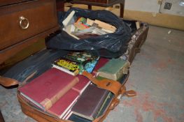 Two Suitcases and a Bag Containing Books including Reference Books