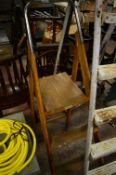 Set of Pioneer Three Tread Wooden Platform Steps