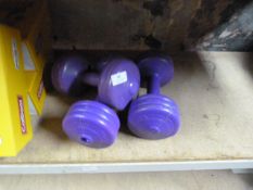 Three 3kg York Dumbbells