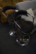 *Two Black Gas Lift Barstools
