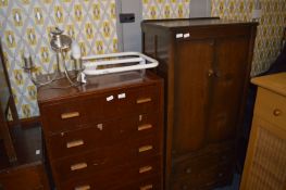 Six Height Chest of Drawers and an Oak Tall Boy