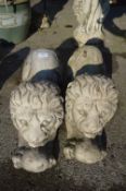 Pair of Concrete Lions