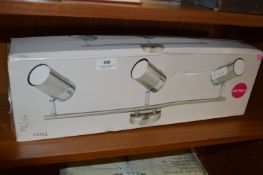 Three Light Chrome Bar Ceiling Light