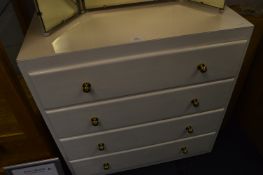 Four Height White Painted Chest of Drawers