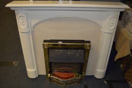 Electric Fire with White Surround
