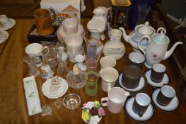 Pottery, Teapot, Stuart Crystal Vases, Glassware, Ornaments, Mugs, etc.