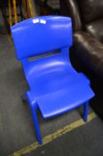 Blue Plastic Desk Chair