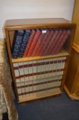 Bookcase with Sliding Glass Door Including Encyclopedia Britannica