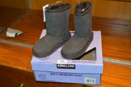 *Children's Shearling Boots (Chocolate Brown) Size:9