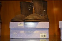 *Children's Shearling Boots (Black) Size:1