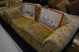 Brown Upholstered Sofa