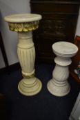 Two of Pottery Plant Pedestals