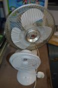 Rotary Desk Fan and a Mini Desk Fan