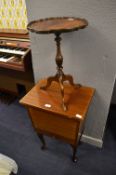 Sewing Cabinet and Mahogany Tripod Table
