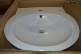 *White Single Hole Wash Basin with Pedestal