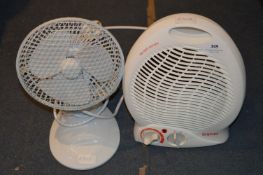 Small Heater and Desk Fan
