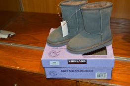 *Children's Shearling Boots (Grey) Size:9