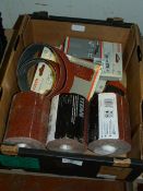 Box of Assorted Bosch and Other Abrasive Papers