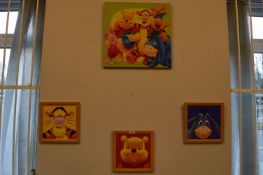Set of Four Winnie the Pooh Character Prints