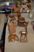 Carved Teak Animals
