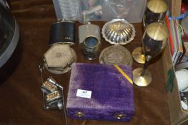 Silver Plated Spirit Bottles, Goblets, Coasters, etc.