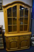 Light Oak Dome Topped Wall Unit