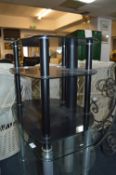 Clear Glass Three Tier TV Stand