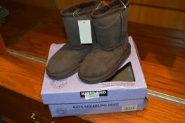 *Children's Shearling Boots (Chocolate Brown) Size:10