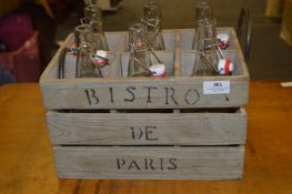 Bistro Crate with Six Bottles