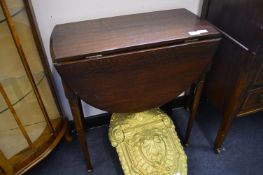 Small Oval Drop Leaf Gate Legged Table