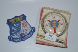Hull and District Car Badge and a Confederate Air Force Patch