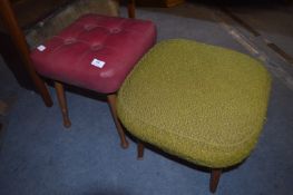 Pair of 1960's Upholstered Stools