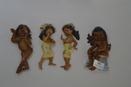 Collection of Four Brownie Downing Aboriginal Figures