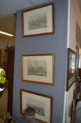 Set of Three Framed Hunting Engravings by H Alken