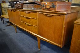 Teak Sideboard with Three Drawers and Three Doors