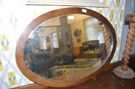 Oval Mahogany Framed Wall Mirror