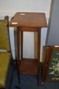Edwardian Mahogany Inlaid Plant Stand