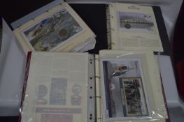 Collection of Military Medals and First Day Stamp Issue Covers