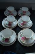 Royal Stafford Rose Patterned Eighteen Piece Tea Set