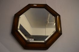 Oak Framed Hexagonal Wall Mirror